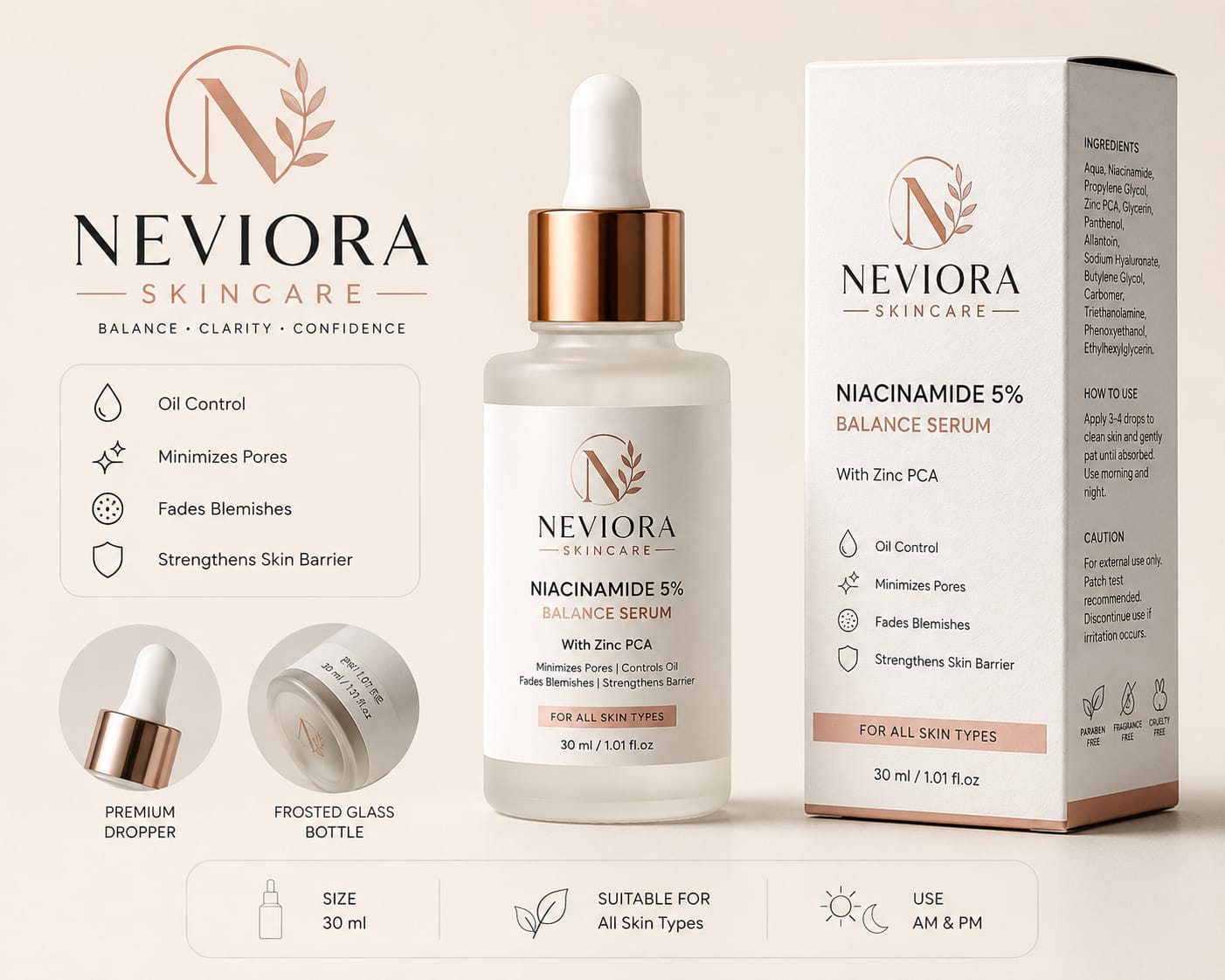 Neviora Niacinamide 5% Balance Serum